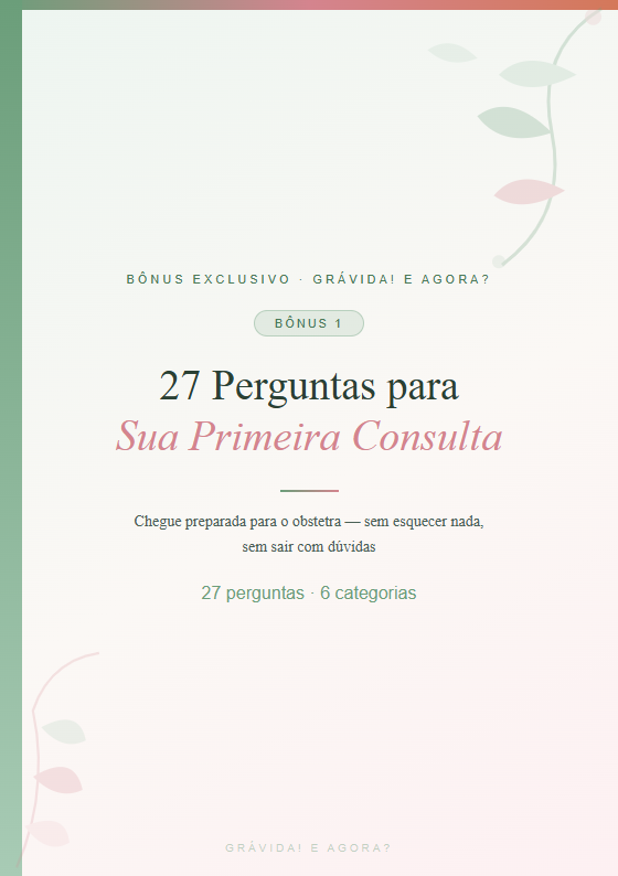Bônus 1 — 27 Perguntas para o Obstetra